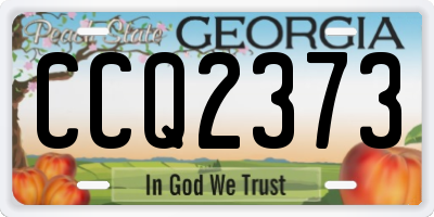 GA license plate CCQ2373