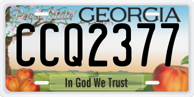 GA license plate CCQ2377