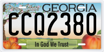 GA license plate CCQ2380