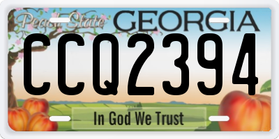 GA license plate CCQ2394
