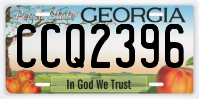 GA license plate CCQ2396