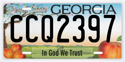 GA license plate CCQ2397