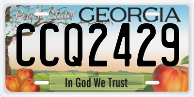 GA license plate CCQ2429