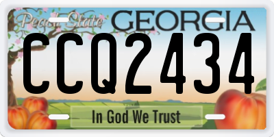 GA license plate CCQ2434
