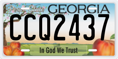 GA license plate CCQ2437