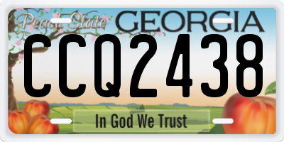 GA license plate CCQ2438
