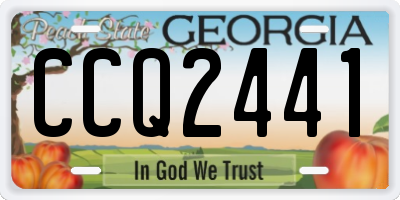 GA license plate CCQ2441