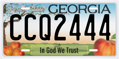 GA license plate CCQ2444