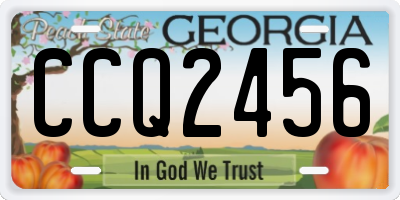 GA license plate CCQ2456