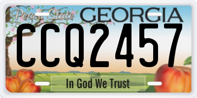 GA license plate CCQ2457