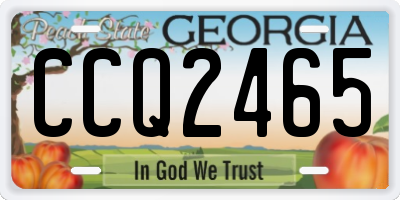 GA license plate CCQ2465