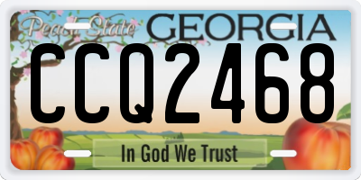 GA license plate CCQ2468