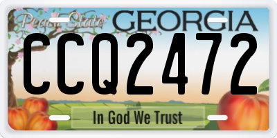 GA license plate CCQ2472
