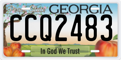 GA license plate CCQ2483
