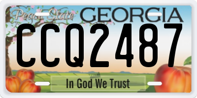 GA license plate CCQ2487