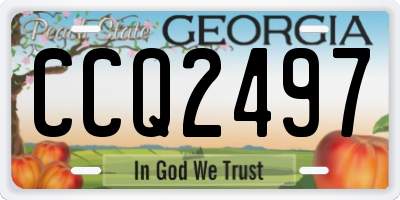 GA license plate CCQ2497
