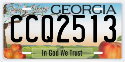 GA license plate CCQ2513