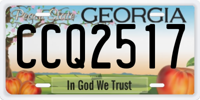 GA license plate CCQ2517