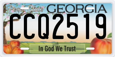 GA license plate CCQ2519