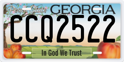 GA license plate CCQ2522