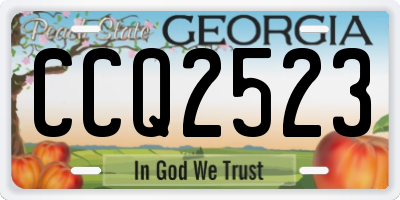GA license plate CCQ2523