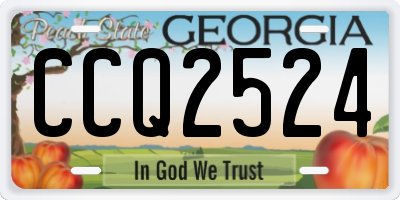 GA license plate CCQ2524