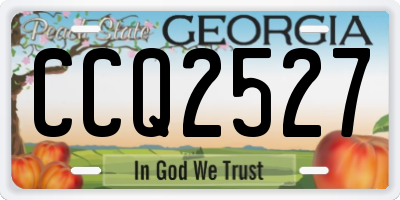 GA license plate CCQ2527