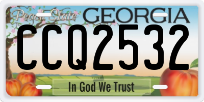 GA license plate CCQ2532