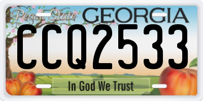 GA license plate CCQ2533