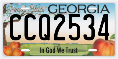 GA license plate CCQ2534