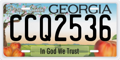 GA license plate CCQ2536