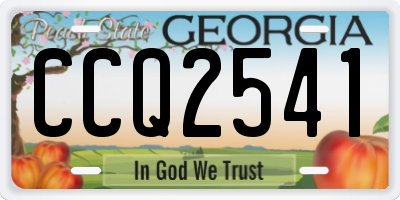 GA license plate CCQ2541