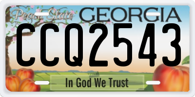 GA license plate CCQ2543