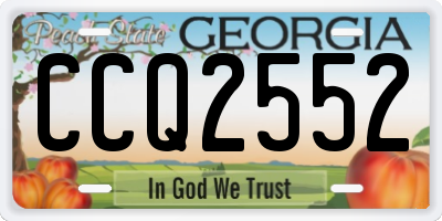 GA license plate CCQ2552