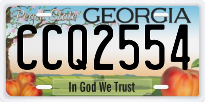 GA license plate CCQ2554