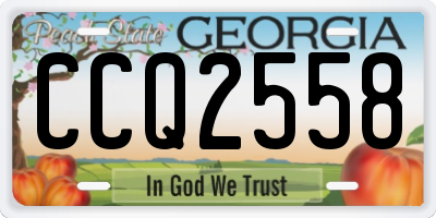 GA license plate CCQ2558