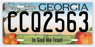 GA license plate CCQ2563