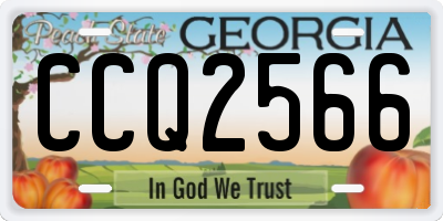 GA license plate CCQ2566