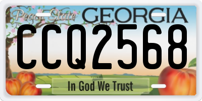 GA license plate CCQ2568