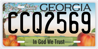 GA license plate CCQ2569