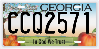 GA license plate CCQ2571