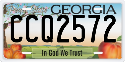 GA license plate CCQ2572
