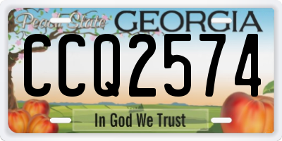 GA license plate CCQ2574