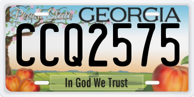 GA license plate CCQ2575