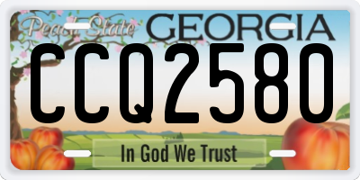GA license plate CCQ2580