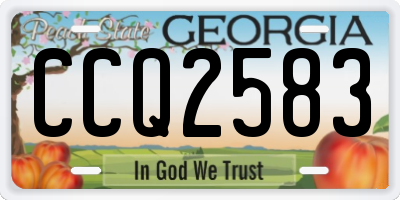 GA license plate CCQ2583
