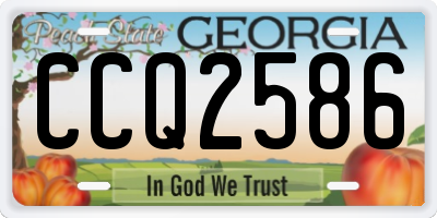 GA license plate CCQ2586
