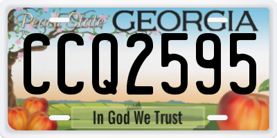 GA license plate CCQ2595