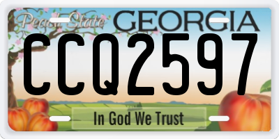 GA license plate CCQ2597