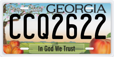 GA license plate CCQ2622